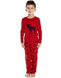 Leveret Christmas 2 Piece Pajama Cotton Top & Fleece Pants (Size 2-14)