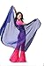 ZLTdream Women's Belly Dance Chiffon Scarf Dark Blue