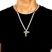 Meiligo Fashion Womens Mens Zinc Alloy Hip-hop Machine Gun Necklace Hand Gun Pistol Pendant