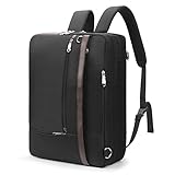 CoolBELL Convertible Backpack Shoulder bag Messenger Bag Laptop Case Business Briefcase Leisure Handbag Multi-functional Travel Rucksack Fits 17.3 Inch Laptop For Men / Women (Black)