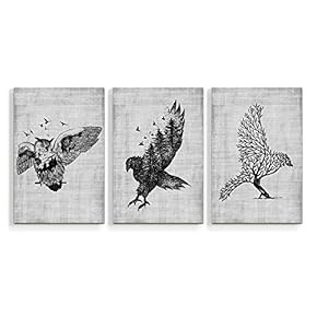 signwin 3 Piece Canvas Wall Art Creative Animals...
