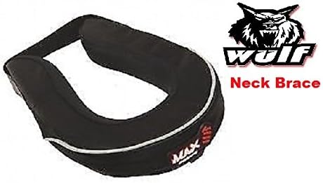 NEW WULFSPORT ADULT MOTOCROSS QUAD PITBIKE KART MAX NECK BRACE, BLACK