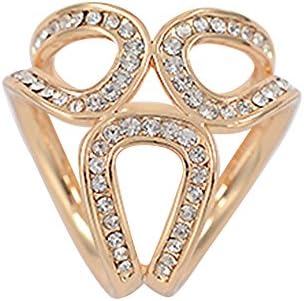 Fashion Rhinestone Garland Hoop Twine Brooch Silk Scarf Clip Buckle Holder Jewelry Gift