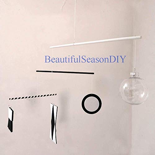 image for BeautifulSeasonDIY Munari Baby mobile Montessori Mobile white black fe