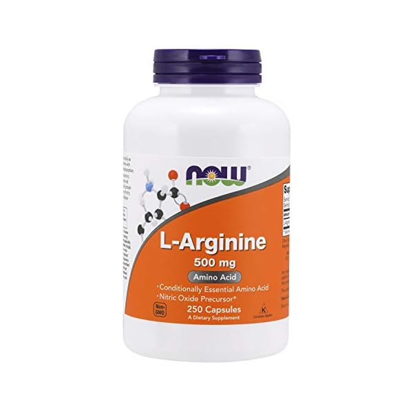 NOW Supplements, L-Arginine 500 mg, Nitric Oxide Precursor*, Amino Acid, 250 Veg Capsules