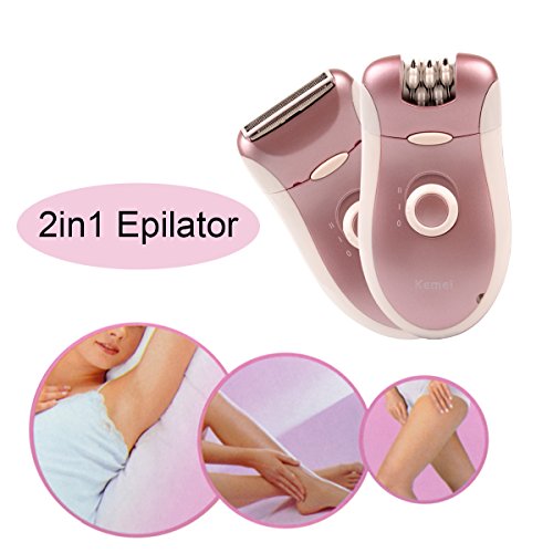 Ckeyin Â® 2 in 1 Rechargeable Electric Razor Epilator Tweezer Facial Hair Remover Trimmer for Women Cordless