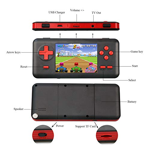 JAFATOY Handheld Games Console Built-in 150 Classic Games 8 Bit Games with AV Cable Can Play on TV Great for Adults Kids (Support TF Card Extensions) - Thumbnail 3