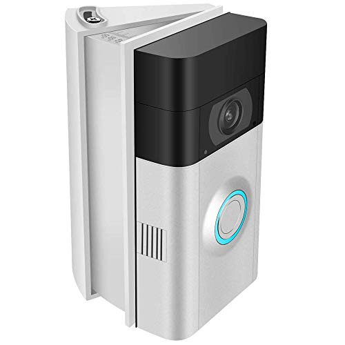 Adjustable Angle Mount Compatible Ring Video Doorbell 2 & Ring Wi-Fi Enabled Video Doorbell, QIBOX Wedge Kit/Angle Adapter/Mounting Plate/Bracket / Ring Corner Kit (ONLY for Ring 1st & 2nd)