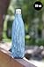 MIRA Vacuum Insulated Travel Water Bottle | Leak-Proof Double Walled Stainless Steel Cola Shape Sports Water Bottle | No Sweating, Keeps Your Drink Hot & Cold | 25 Oz (750 ml) | Blue Granite