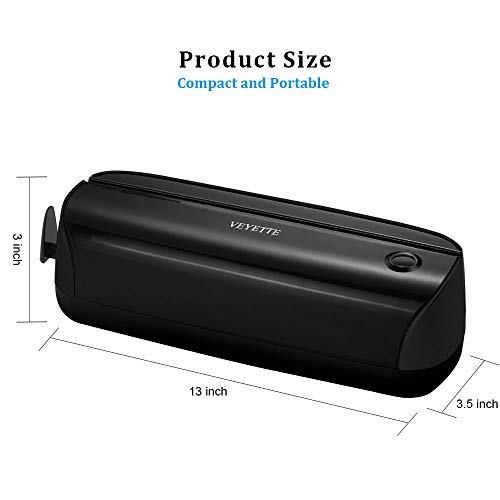 Paper Punch, VEYETTE 3 Hole Electric Puncher with Adapter for Office School Studio, 15 Sheet Capacity, AC or Battery Black