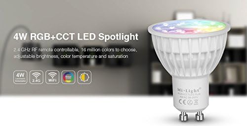 lighteu®, 8X 4W GU10 RGB+CCT LED Spotlight Color Changing and CCT WW CW Temperature Adjustable, Original Mi-Light - Image 3