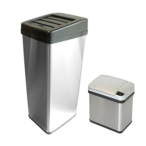 iTouchless Set of 2 Automatic Sliding Lid Trash