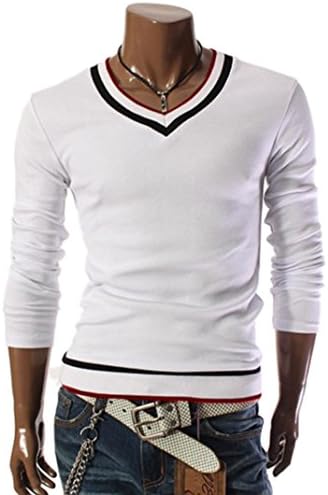 ten is heart design T-shirt V-neck mens cotton cool Long Sleeve full plus size(large, white) overshirts slim Thin sleeve Simple Cut and sewn inner unique humor big polyester full large bulk collarless