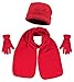 3 Piece Hat, Scarf & Glove Women's Winter Set,Red