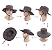 ISEYMI Sun Hat Multifunctional Outdoor Safari Hat Wide Brim Caps Sunblock Fishing Hat Bucket Mesh Boonie Hat UPF50+ Deep Gray