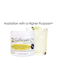 sufficient-c ® de alta dosis non-gmo Vitamina C – Peach immune-ade Bebida del limón Mix 250 gramos