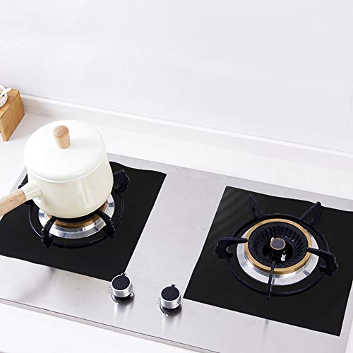 TRUSBER Gas Stove Burner Covers, 0.2 mm Double Thickness Gas Range Protectors, Reusable Stovetop Burner Liner Covers, Non-Stick, FDA approved, Easy Clean Cover Mat Pad (Pack of 4) - Thumbnail 7