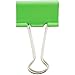 JAM PAPER Colorful Binder Clips - Medium - 1 1/4 Inch (32 mm) - Green Binderclips - 15/Pack
