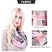 MissShorthair Women's Light Weight Colorful Painting Plaid Tartan Infinity Scarf(Pink and Black)