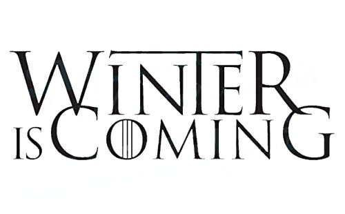 Winter Is Coming Game of Thrones Decal Vinyl Sticker|Cars Trucks Vans Walls Laptop| Black |7.5 x 3 in|CCI1288