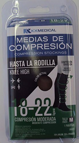 Knee High Compression Socks 15-20 mmHg (CE 18-22 mmHg) For Women&amp;Men. Made in Italy. Recommended For Athletic Sports, Running, Flight Travel Size M, Color Beige (MC123US)