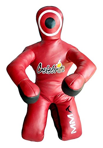 Celebrita MMA Judo Punching Bag Grappling Dummy unfilled - Sitting Position hands front MMA382 Leather - Red 70" Up to 55kg/121 lb - Thumbnail 4