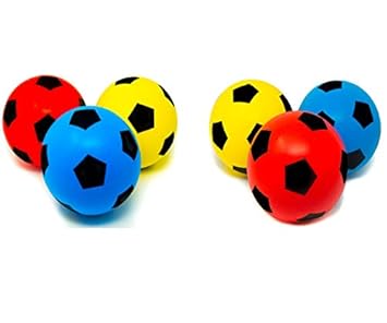 E-Deals - Juego de 6 balones de fútbol de 17,5 cm de espuma suave ...