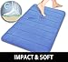Yimobra Memory Foam Bath Mat, Super Soft Absorbent Bathroom Rug Non Slip 31.5x20 Inch, Quick Dry, Machine Washable Floor Carpet for Tub Shower, Home Decor Accessories, Blue