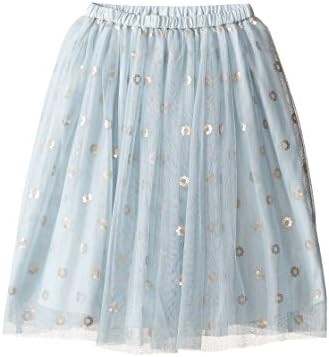 Kardashian Kids Baby Girl's Below Knee Mesh Sequin Skirt (Toddler/Little Kids) Blue Skirt