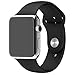 FanTEK Soft Silicone Sport Replacement Strap for Apple Wrist Watch, 42mm S/M - Black