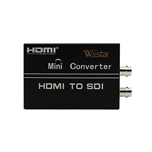 WiistarHDMI to SDI Converter HDMI Input to SDI 2 Output Support SD/HD/3G-SDI 1080P HDMI to SDI for Camera HDTV
