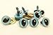 Sassy Bears 18mm Light Blue Cat Reptile Safety Eyes for Bear, Doll, Puppet, Plush Animal and Craft - 10 Pairs