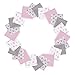 Viviland Baby Washcloths, 24Pack Baby Towels for Newborn, Baby Girl Wash Cloths, and Infant Bath Face Washcloths Soft Absorbent, Gentle on Sensitive Skin Body, 9x9 Pink Elephant