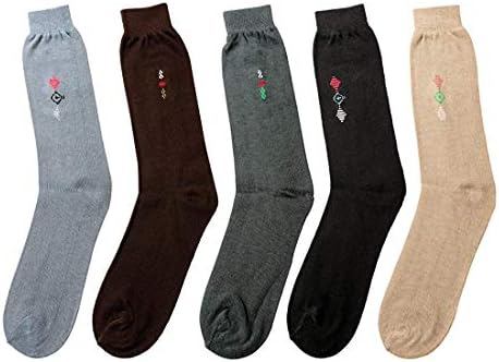 Krystle bervo Multi Colour Cotton Full Length Socks for Men - 5 Pair Pack (multicolore)