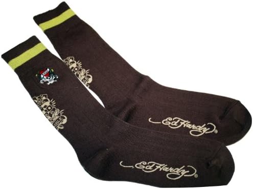 Graphics Men's Crew Socks (Brown/LKS)