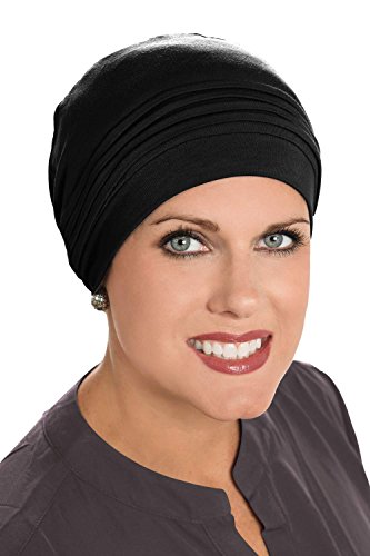 Couture Cap-Caps for Women with Chemo Cancer Hair Loss Luxury Bamboo - Black