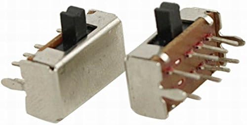 Ucland 5 Pcs 3 Position DP3T 2P3T Horizontal Slide Switch 8 Pin PCB DIY