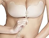 Oolala Miracle Sculpting Bra Backless Strapless Sticky Push up for Max Cleavage Nude small