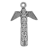 Sterling Silver 3D Mini Native American Totem Pole