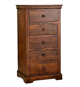 Ringabell Altavista Stiff Solid Wood Chest of Drawer, 15.7x13.77x42.5 Inches (Brown)