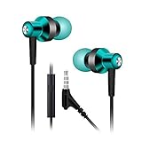 NOOTPRODUCTS NDT33 Earbuds Mic Stereo, Volume Control and Noise Isolating Headphone, Green
