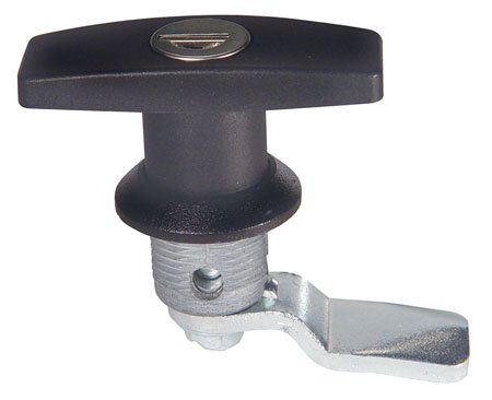 5/16 Grip Range, Emka Locking Black Polyamide, T-Handle, Heavy Duty NEMA 4 Rated 1/4 Turn Latches (1 Each)