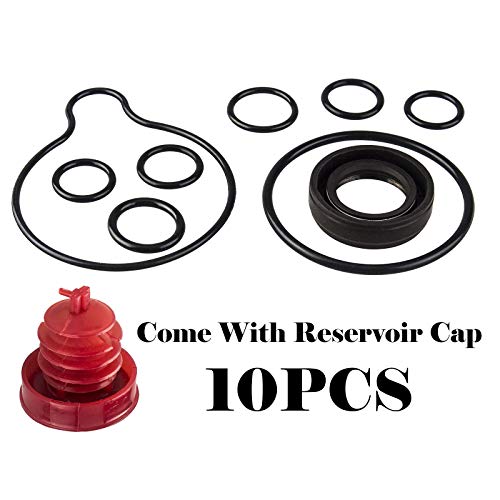 Power Steering Pump Seal Kit & Reservoir Cap For Honda Accord Odyssey Pilot Civic CR-V Interga