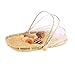 Hand-Woven Food Serving Tent Basket, Fruit Vegetable Bread Cover Storage Container Outdoor Picnic Food Cover Mesh Tent Basket with Gauze(Bug- Proof, Dust-Proof) Keep Out Flies, Bugs, Mosquitoes