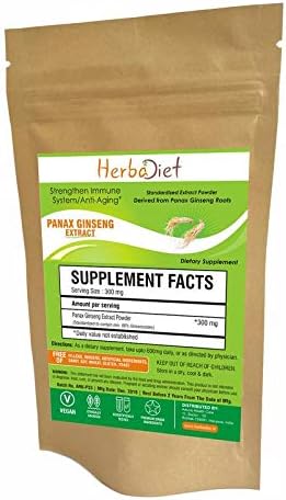 Korean Red Panax Ginseng Root Extract Powder | Energy, Focus & Brain Supplement for Men and Women | Immune System Booster | High Strength Ginseng Root Ginsenosides 80% (5 Gram)