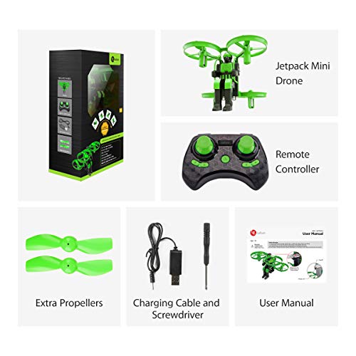 Mini Nano Drone for Kids Beginners Lefant Jetpack 2.4GHz Small RC Quadcopter Remote Control Kids Toy Drone with 6 Axis 3D Flips Altitude Hold Function One Key Take Off Landing-Green - Thumbnail 6