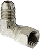 Eaton Weatherhead C5506X6 Carbon Steel SAE 37-Degree (JIC) Flare-Twin Fitting, Swivel, 90-Degree Elbow, 3/8