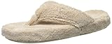 Acorn Women's Spa Thong Slipper, Taupe, Large/8-9 M US