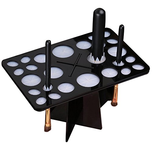 Mily Air Drying Tower Makeup Brush Tree Holder Tower Organizer Rack Cosmetic Tool Holder-28 Mix Size Holes,Folding,Collapsible - Thumbnail 4