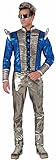 Men's Futuristic Silver & Blue Costume Jacket